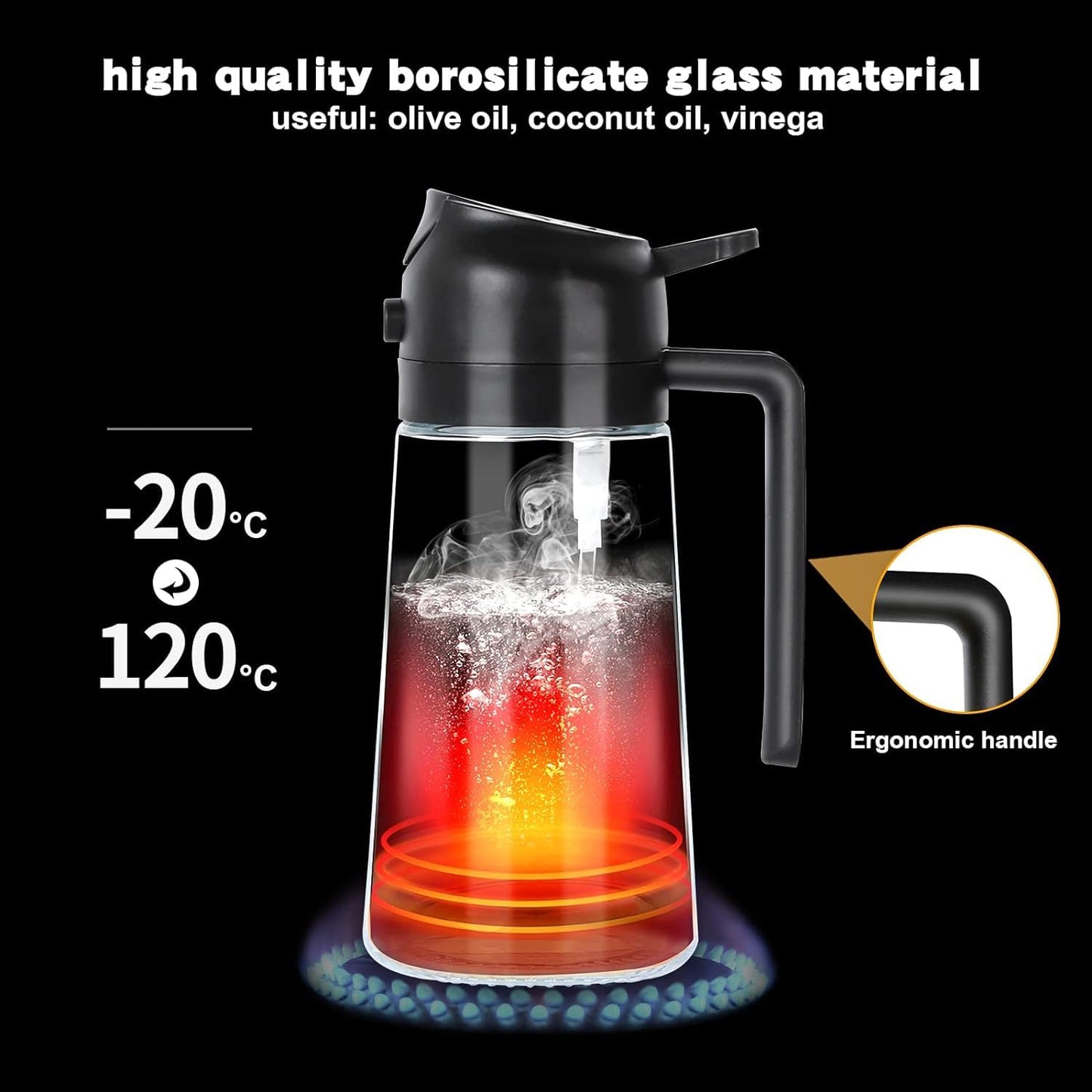 2-in-1 Oil Sprayer Bottle for Kitchen