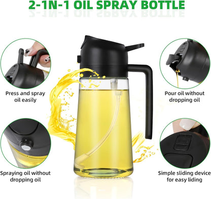 2-in-1 Oil Sprayer Bottle for Kitchen