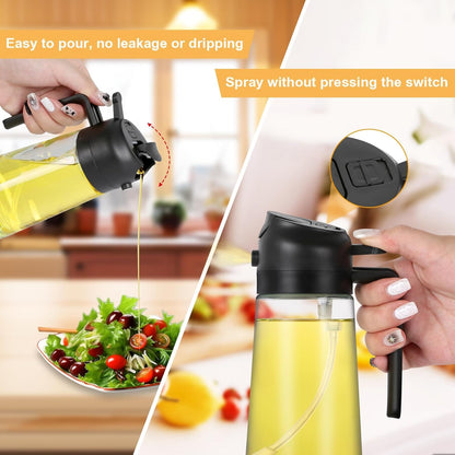2-in-1 Oil Sprayer Bottle for Kitchen