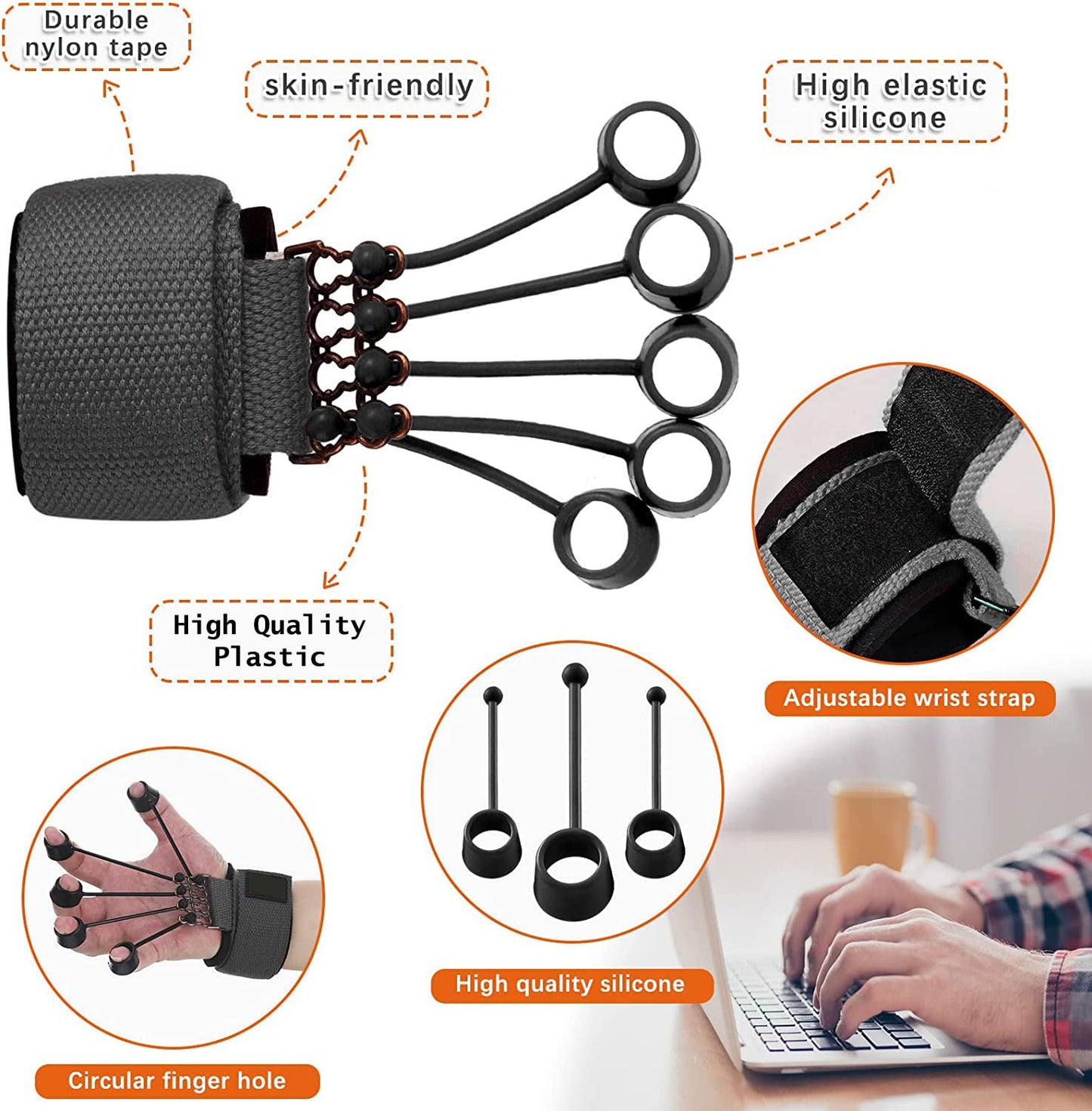 Hand Exercise Finger Gripper Band