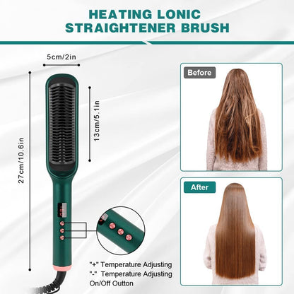 Heating Straight Hair Straightener Comb for Women