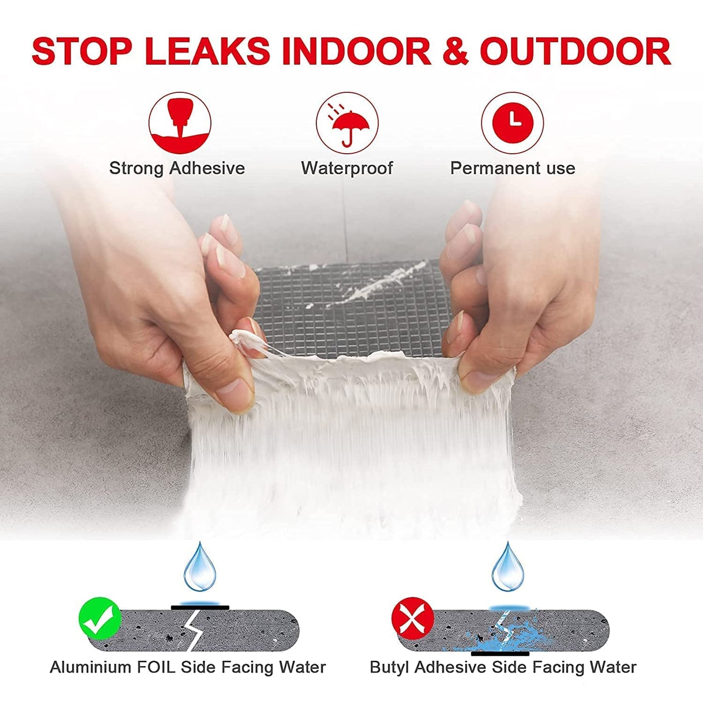 Leakage Repair Waterproof Aluminium Foil Tape