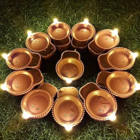 Water Sensor Diya's For Diwali Decoration (Pack Of 24)