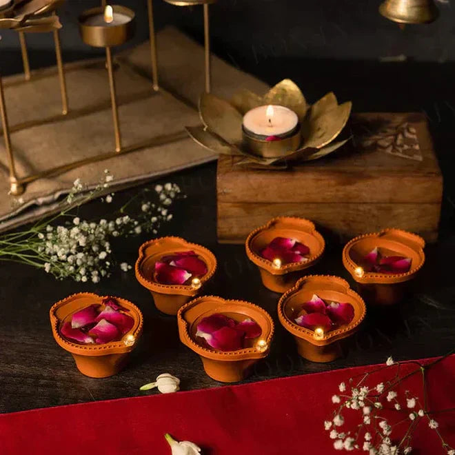 Water Sensor Diya's For Diwali Decoration (Pack Of 24)