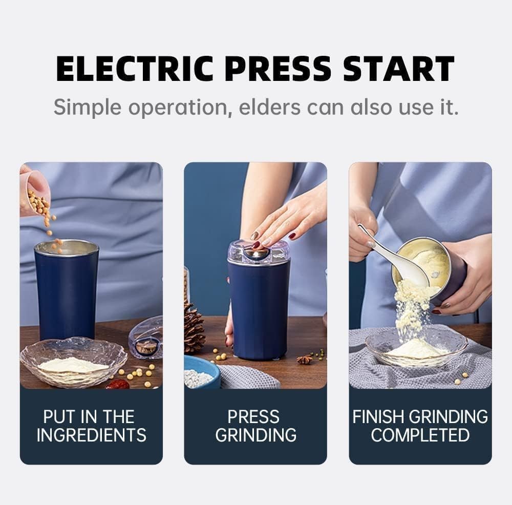 Mini Electric Grinder For Coffee, Spices and More