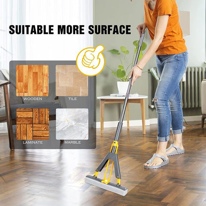 Floor Cleaning Squeeze Mop With Adjustable Telescopic Handle