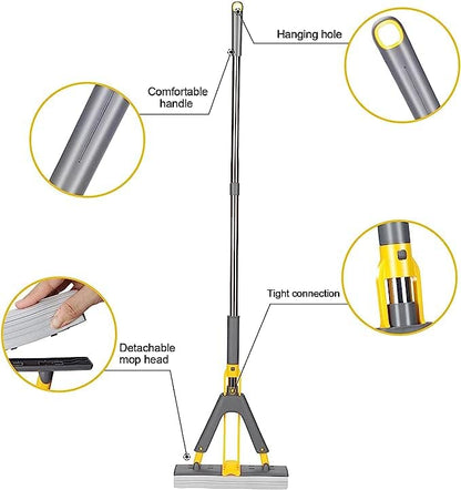 Floor Cleaning Squeeze Mop With Adjustable Telescopic Handle
